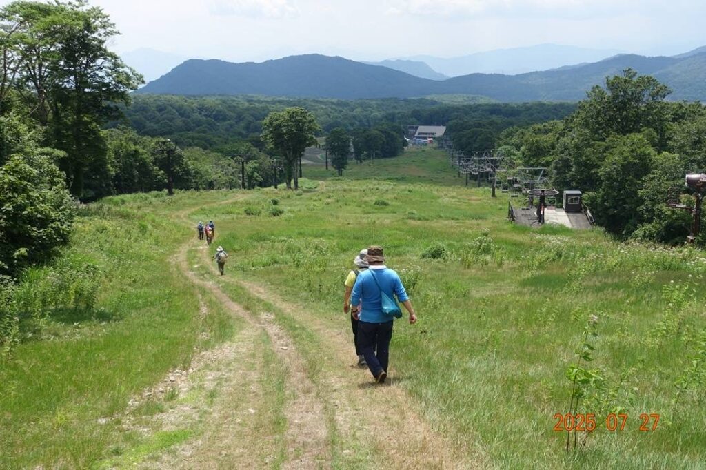 ゲレンデを下山