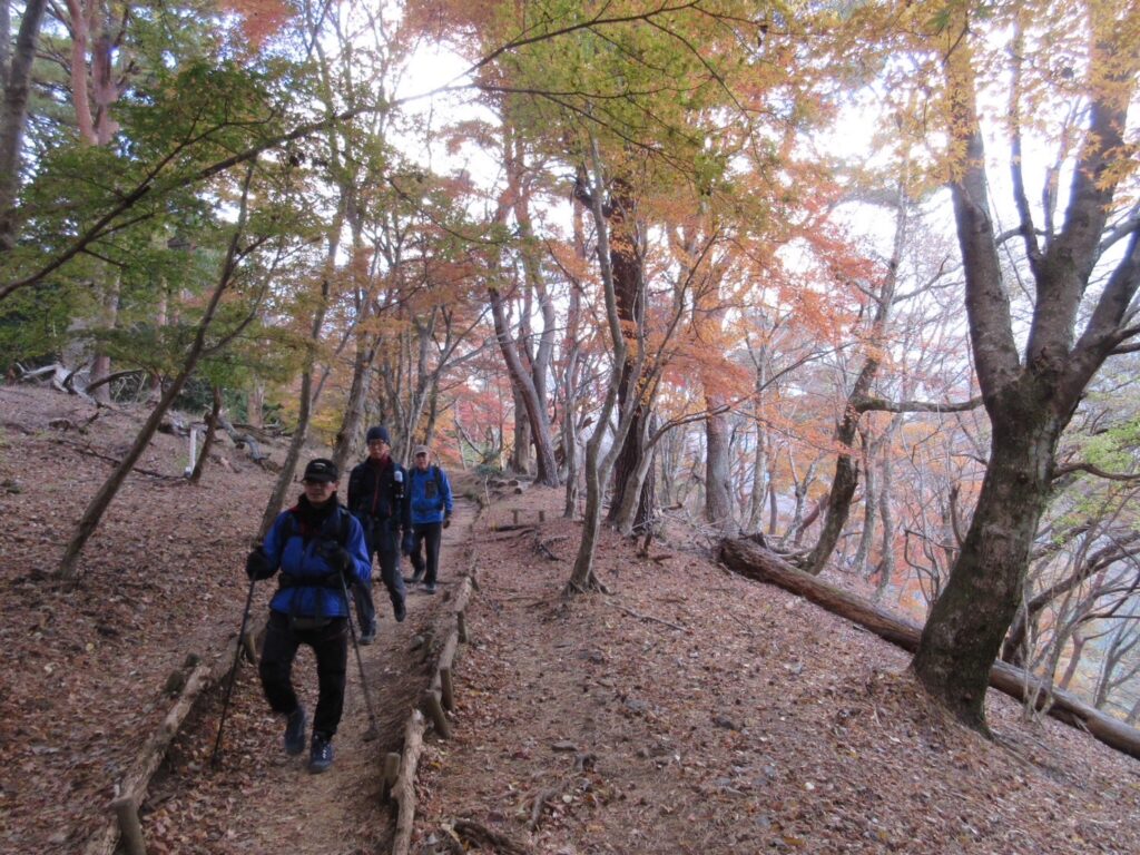 バカ尾根下りに挑む酔狂な人びと♩ (撮影:shun) 